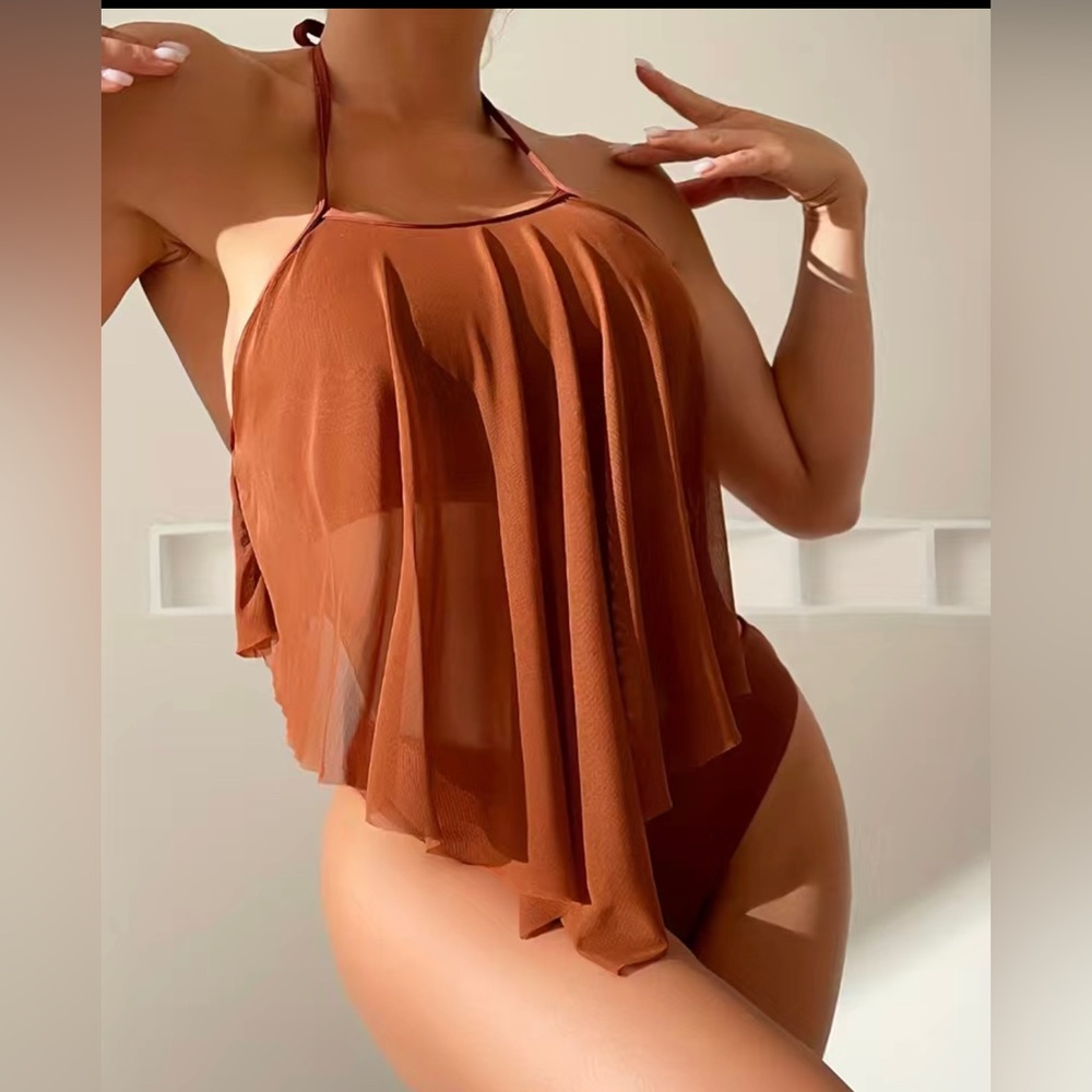 New! Caramel two piece bikini swimsuit set!